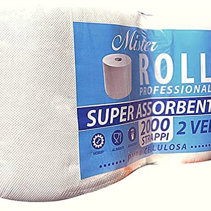 Rotoloni carta Asciugatutto Maxi Mister Roll 2000-6 Rotoloni - strappi in cellulosa super assorbente in Rotoli offerta qualità