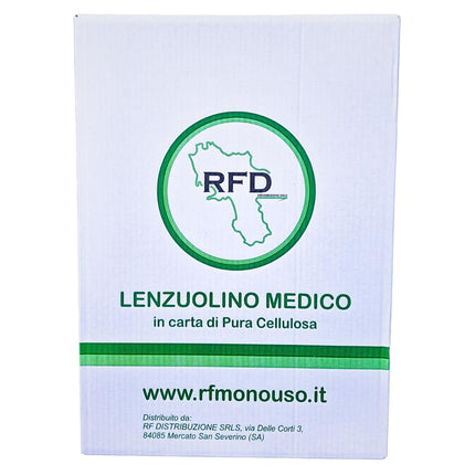 Rotolo Lettino Medico Carta Doppio velo Imbustato Singolarmente - 18 Rotoli - Offerta Lenzuolino estetica in Pura Cellulosa Made in Italy per estetista massaggio terapie