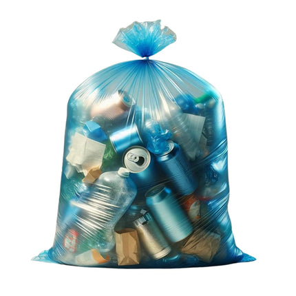 Sacchi Spazzatura 70x110 cm per l'indifferenziata- Confezione da 60 sacchetti, Resistenza Extra, 70x110cm, 110 Litri, Azzurri - Ideali per Casa e Ufficio - Prodotto Made in Italy