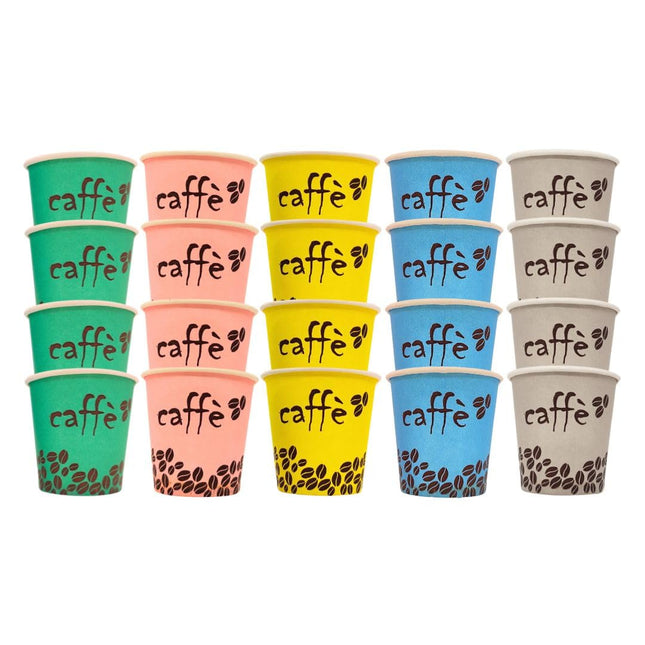 RFD 500 Pz Bicchieri Caffe di Carta Biodegradabili Biocompostabili Tazzine 75 ml - Made in Italy