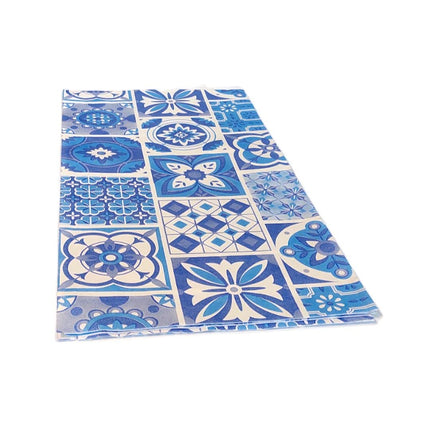 RFD Tovaglie in TNT 100x100 cm Airlaid Maioliche Blu - 40 Tovaglie - Per Ristoranti, Pub, Pizzeria e Casa - Tessuto Non Tessuto