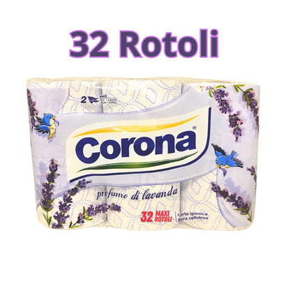Carta Igienica Profumata alla Lavanda - Confezione da 32 Rotoli, Doppio Velo, Pura Cellulosa, Morbidezza Superiore e Aroma Rilassante