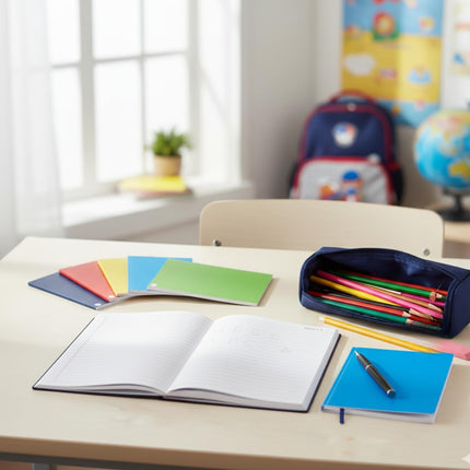 RFD | MAXI Set 10 Quaderni A4 a Righe (21Cm X 29,7Cm) - Rigatura 1R (Senza Margini) – Carta 80G/Mq Anti-Trasparenza – Pacco Quaderni Scorta Scuola Superiore e Media