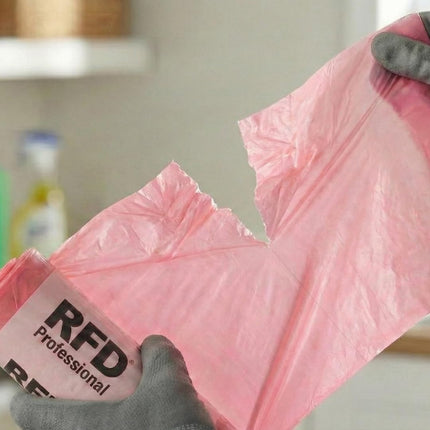 RFD 60 Sacchi Spazzatura 55x65 cm con MANIGLIE, 4 Rotoli da 15 Buste, Alta Resistenza Antigoccia, Formato 40 Litri per Raccolta Differenziata, AZZURRI, Ideale per Casa e Ufficio