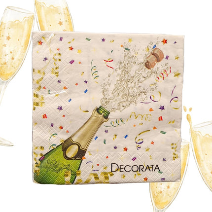 Tovaglioli Capodanno di Carta Decorazioni Capodanno Colorati 120 Pezzi 6 Confezioni 33x33 cm fantasia Feste di Natale per la tua tavola, ideali per feste ed eventi