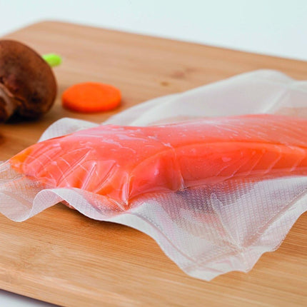 Plastarpak - 100 Buste Sacchetti Goffrati per Sottovuoto per Alimenti 20x30 centimetri 105 Micron
