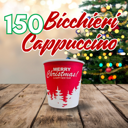 Set Tavola Natalizio - 60 Piatti Piani, 60 Piatti Fondi Rossi, 100 Tovaglioli Fantasia Natale, 150 Bicchieri per Acqua, 150 Bicchieri Caffè 75 ml e 150 Bicchieri 180 ml - Perfetto per Feste e Pranzi di Natale!