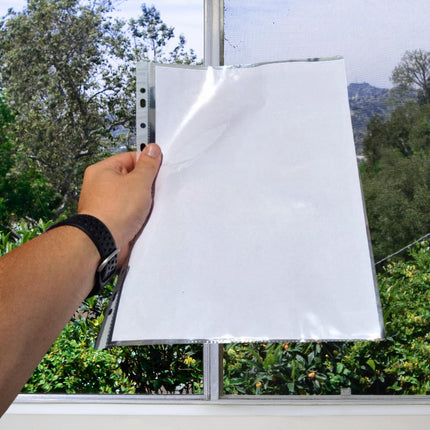 Buste Perforate A4 Trasparenti - 100 Pezzi Fogli 22x30 cm, Buste Lucide e Lisce, Porta Documenti per Cartelline con Anelli, Raccoglitori, Ufficio e Scuola