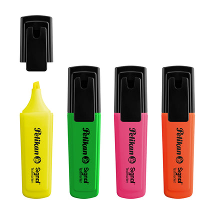 Pelikan 4 evidenziatori con punta a scalpello