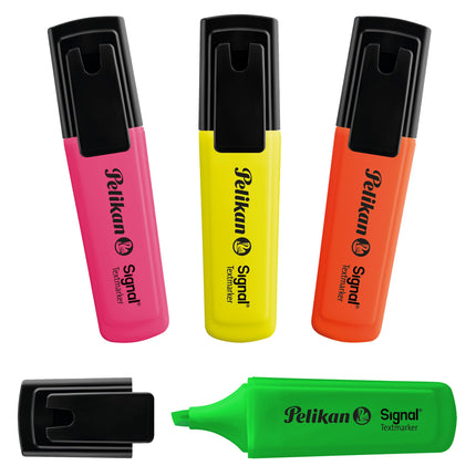 Pelikan 4 evidenziatori con punta a scalpello