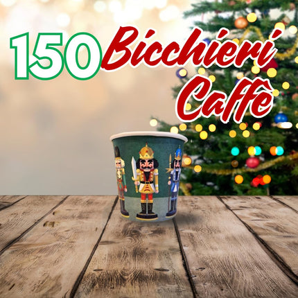 Set Tavola Natale - 60 Piatti Piani e 60 Piatti Fondi Rossi 100 Tovaglioli Fantasia Natalizia 150 Bicchieri 200 ml, 150 Bicchieri 75 ml e 150 Bicchieri 180 ml Perfetto per Feste ed Eventi in Famiglia
