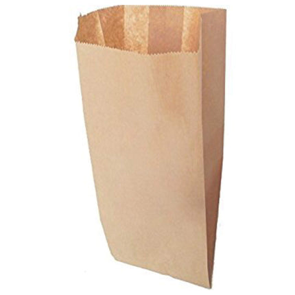 C.N. 200 Sacchetti di Carta Avana 17x34 Sacchetti in Carta Kraft Marrone per Alimenti