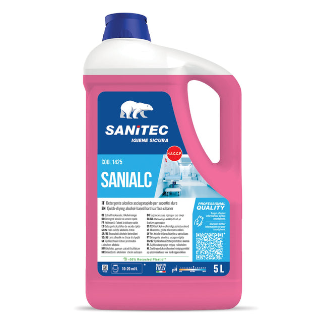 Sanitec Sanialc, Detergente Concentrato Multi Superficie, 5 kg