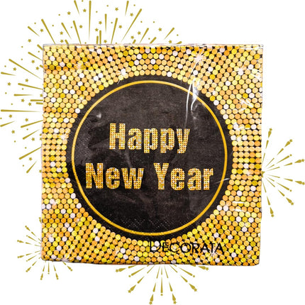 Tovaglioli Capodanno di Carta Decorazioni Capodanno Colorati 120 Pezzi 6 Confezioni 33x33 cm fantasia Feste di Natale per la tua tavola, ideali per feste ed eventi