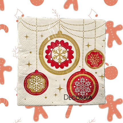 Tovaglioli Capodanno di Carta Decorazioni Capodanno Colorati 120 Pezzi 6 Confezioni 33x33 cm fantasia Feste di Natale per la tua tavola, ideali per feste ed eventi