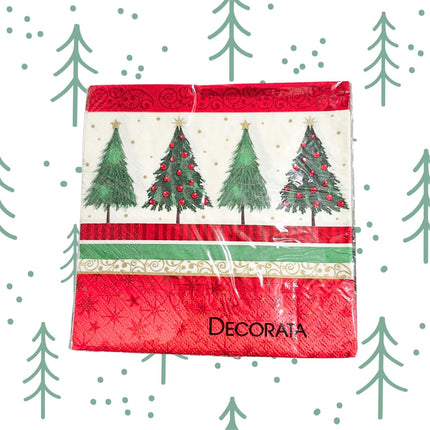 Tovaglioli Natalizi di Carta Decorazioni Natale Colorati 120 Pezzi 6 Confezioni 33x33 cm fantasia natale per la tua tavola, ideali per feste ed eventi