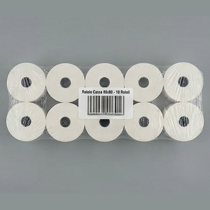 Rotoli Carta Termica 80x80mm Omologati - Alta Qualità BPA Free (Confezioni da 10, 30, 50 pezzi)