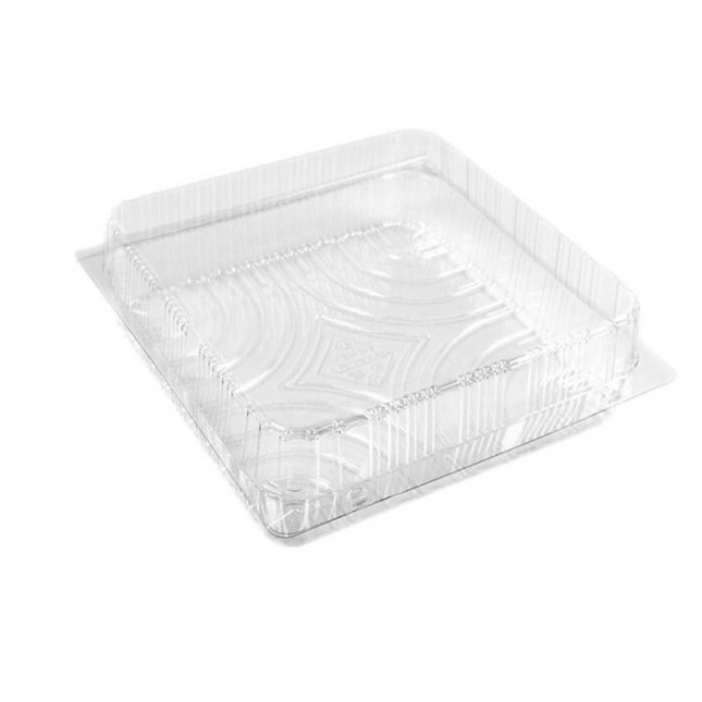 200 Pz box di Sweetbox Vaschette Monouso in PET: Ideali per Ristoranti e Catering misure 22,5x22,5xm h 8 cm