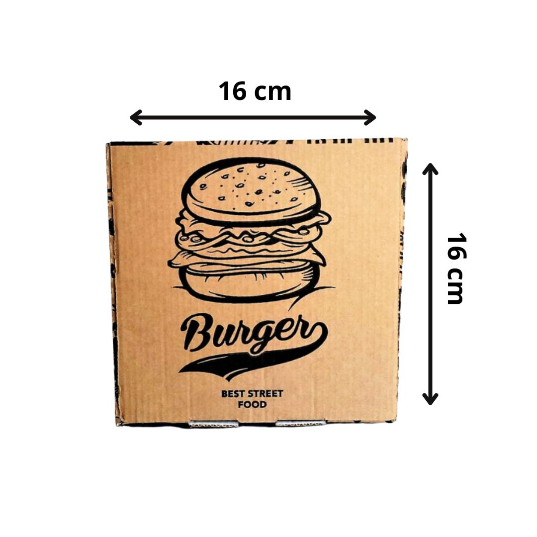 Scatole Box porta panino Burger  Hamburger da asporto cartoni 16cm – R.F.  distribuzione