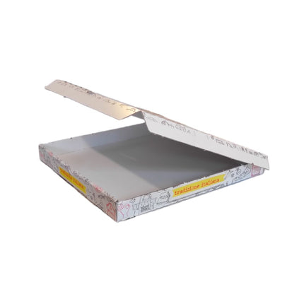 100 Cartoni scatole per la  pizza box 32x32 chiusura america | 32 cm x 32 cm H 3,5 cm | R.F. Distribuzione