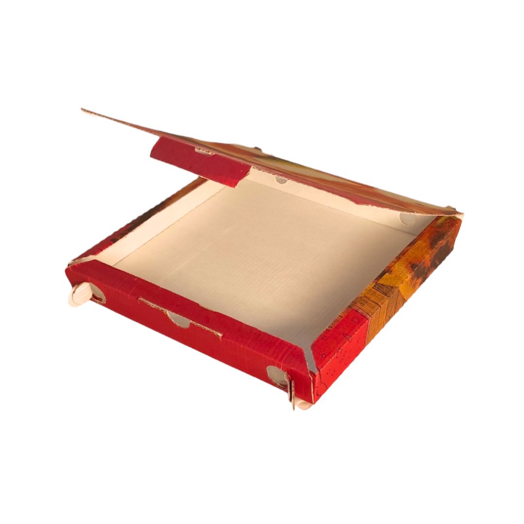 Scatole Pizza In Cartone 100 Pz - 33x33x3.5 Cm Per Asporto, Chiusura Americana, Alimentare - Foto 7