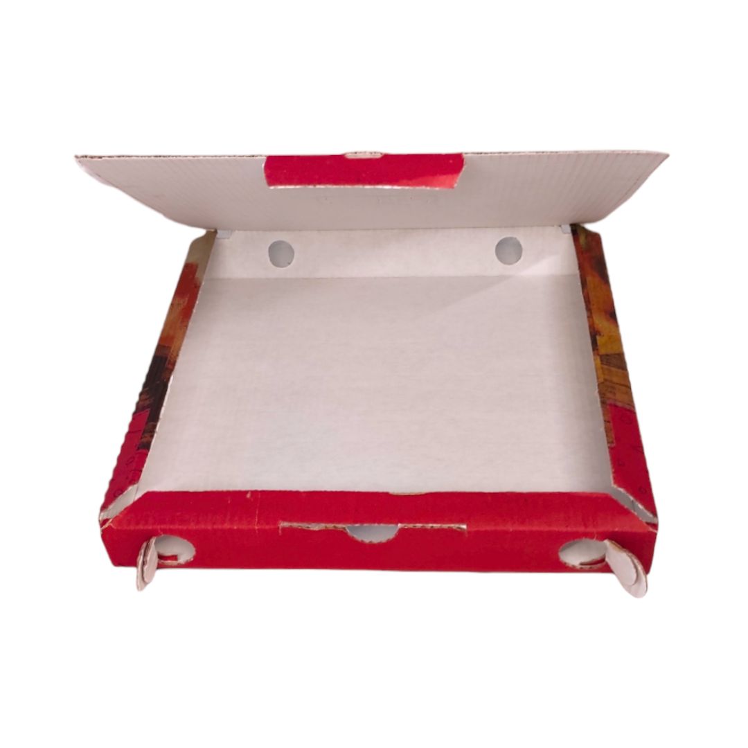 Scatole Pizza In Cartone 100 Pz - 33x33x3.5 Cm Per Asporto, Chiusura Americana, Alimentare - Foto 5