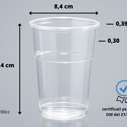 500 bicchieri kristal in plastica da cocktail/birra effetto cristal 250cc | 300cc | 350cc | 400cc | 500cc