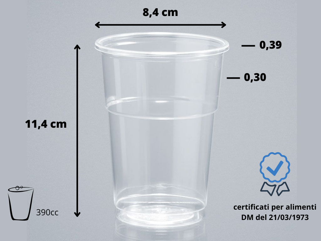 Bicchiere Riutilizzabile PS Cristal Trasp. 600ml (30 Pezzi)
