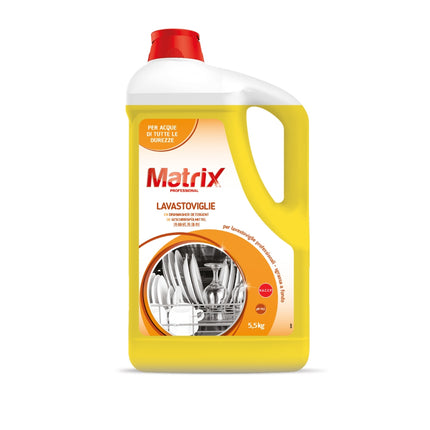 5,5KG di  Detergente per lavastoviglie professionale MATRIX anche per acque dure  certificato H.A.C.C.P.